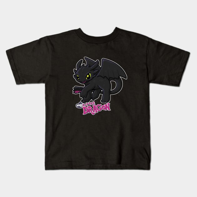 My Little Dragon Kids T-Shirt by LetterQ